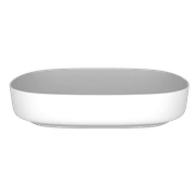 Ovale Basin (With Tray) 550mm Matte White gallery detail image