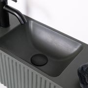 BARE Concrete Fluted Wall Basin gallery detail image