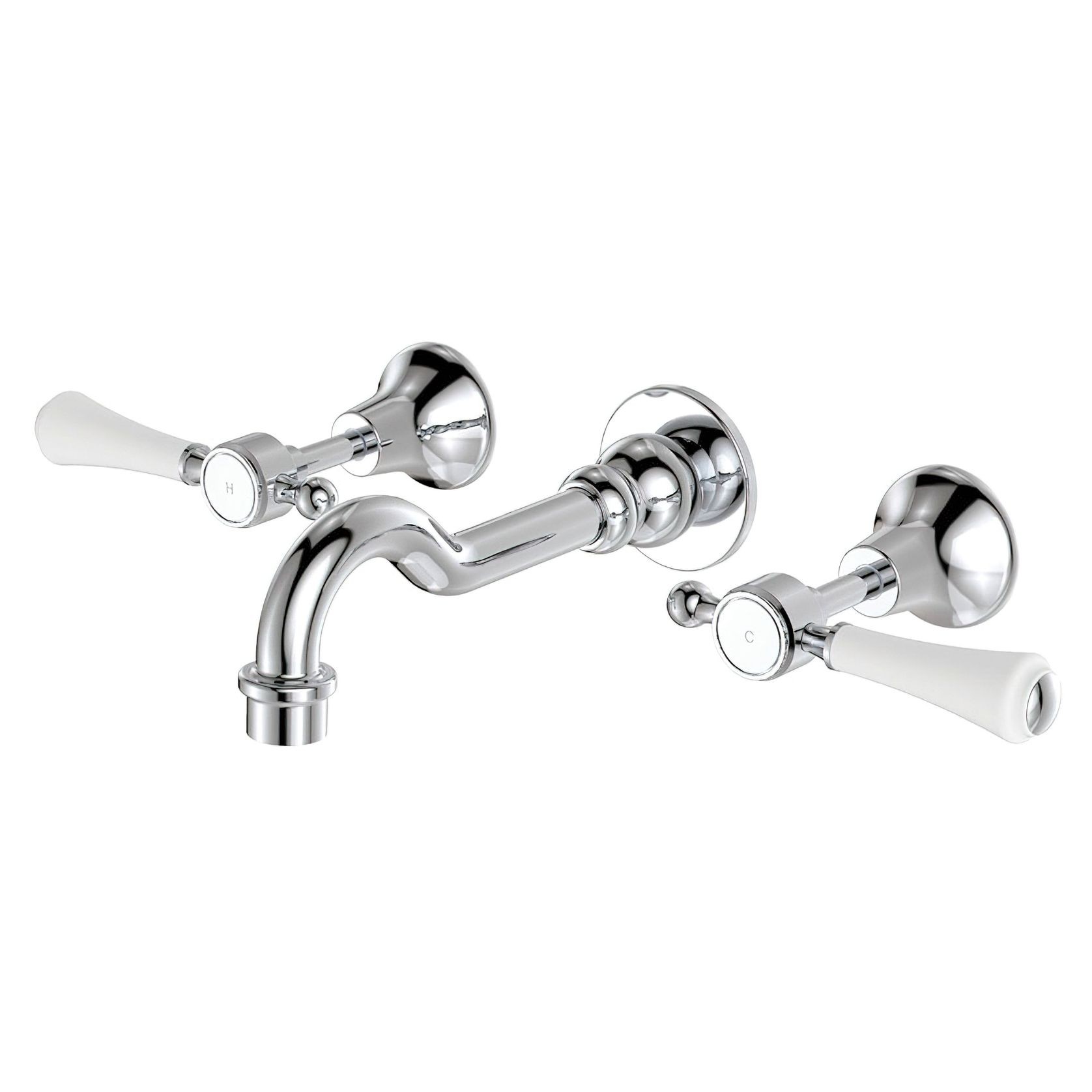 Lillian Lever Basin/Bath Wall Set with Ceramic Handle gallery detail image