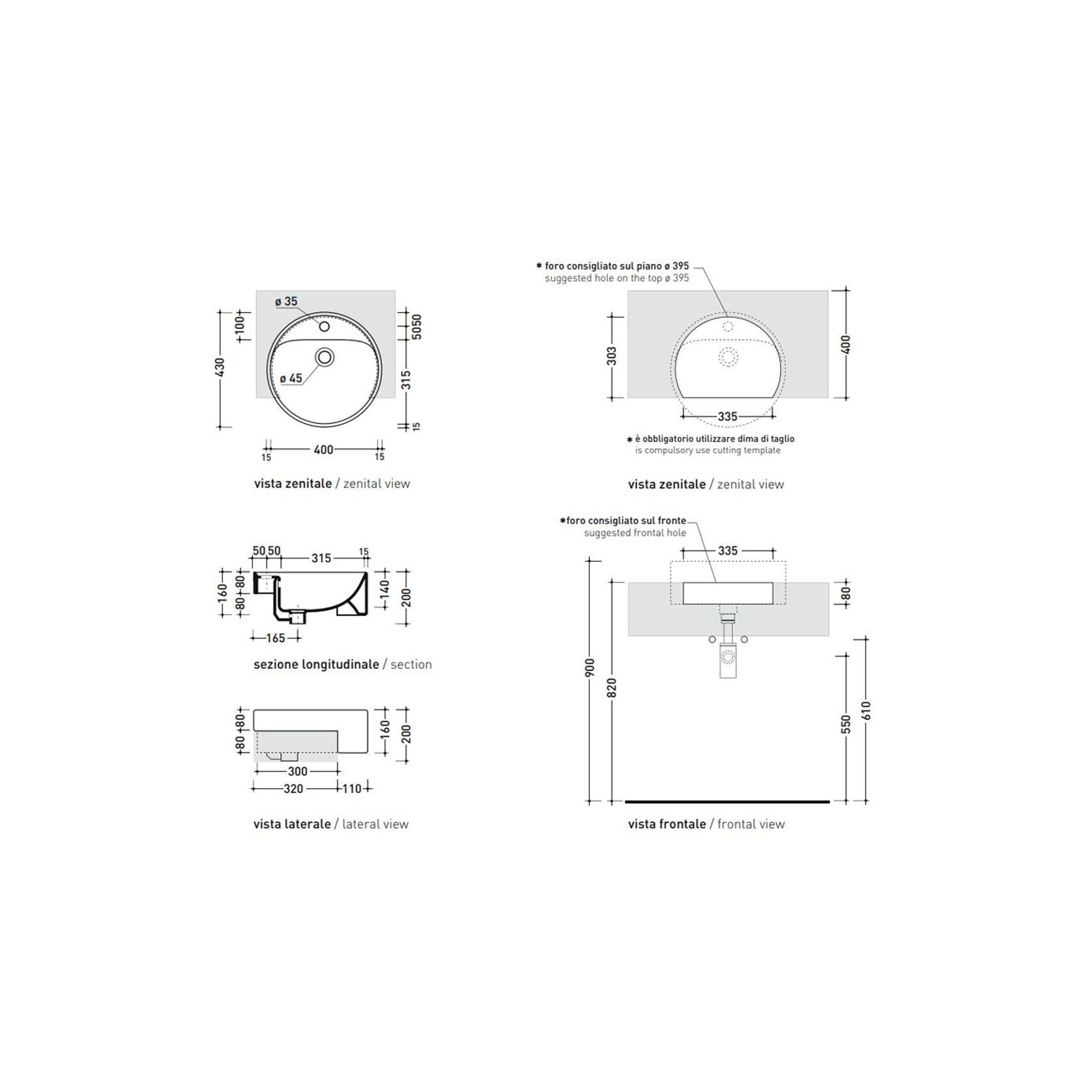 Twin Set Semi Recessed Basin gallery detail image