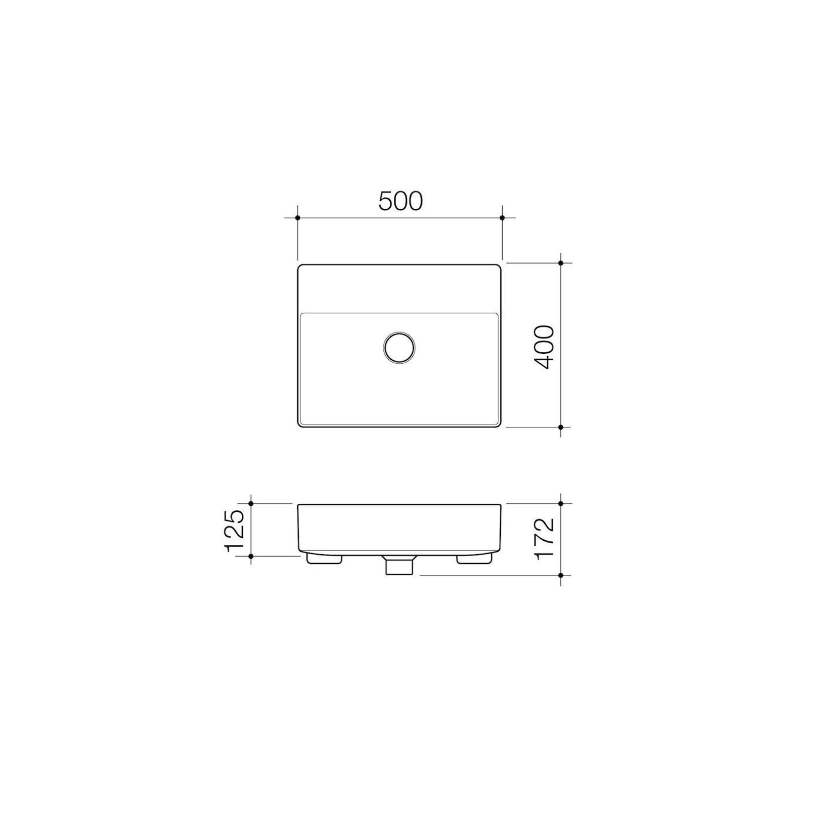 Urbane II Semi Recessed Basin 1TH NOF gallery detail image