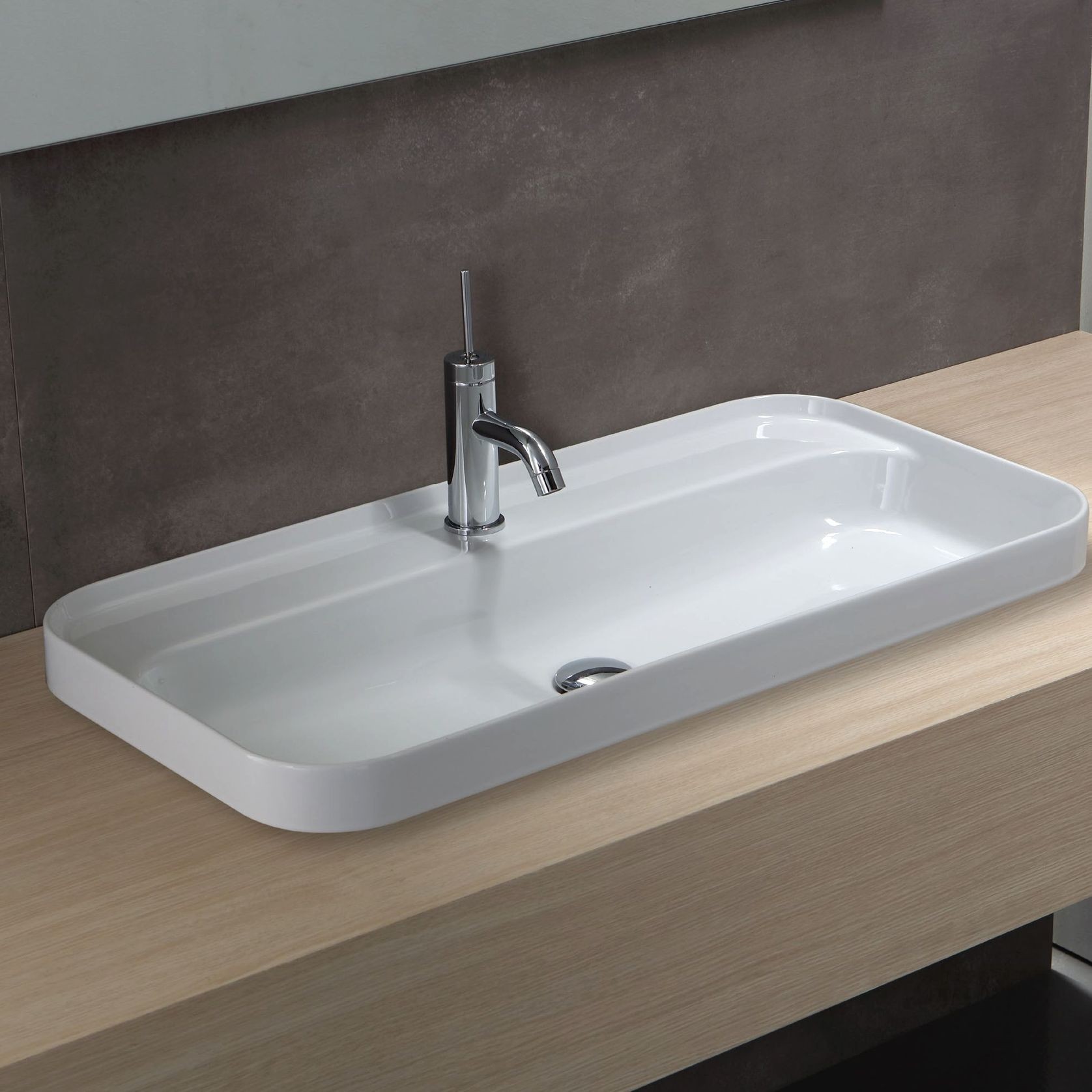 Slim 600 Semi-Recessed Basin gallery detail image