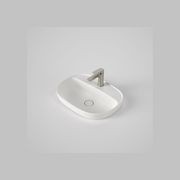 Contura II 530mm Inset Basin with Tap Landing (1 Tap Hole)  | Matte White gallery detail image
