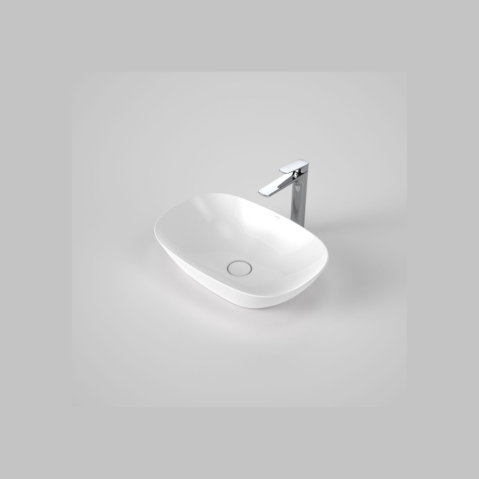 Contura II 530mm Above Counter Basin | White gallery detail image