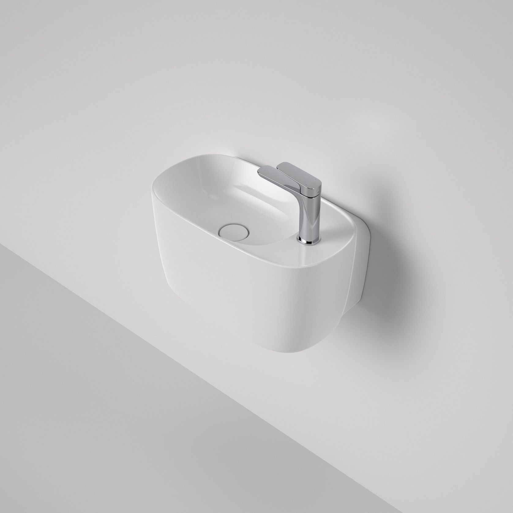 Contura II Hand Wall Basin (1 Tap Hole)  | White gallery detail image