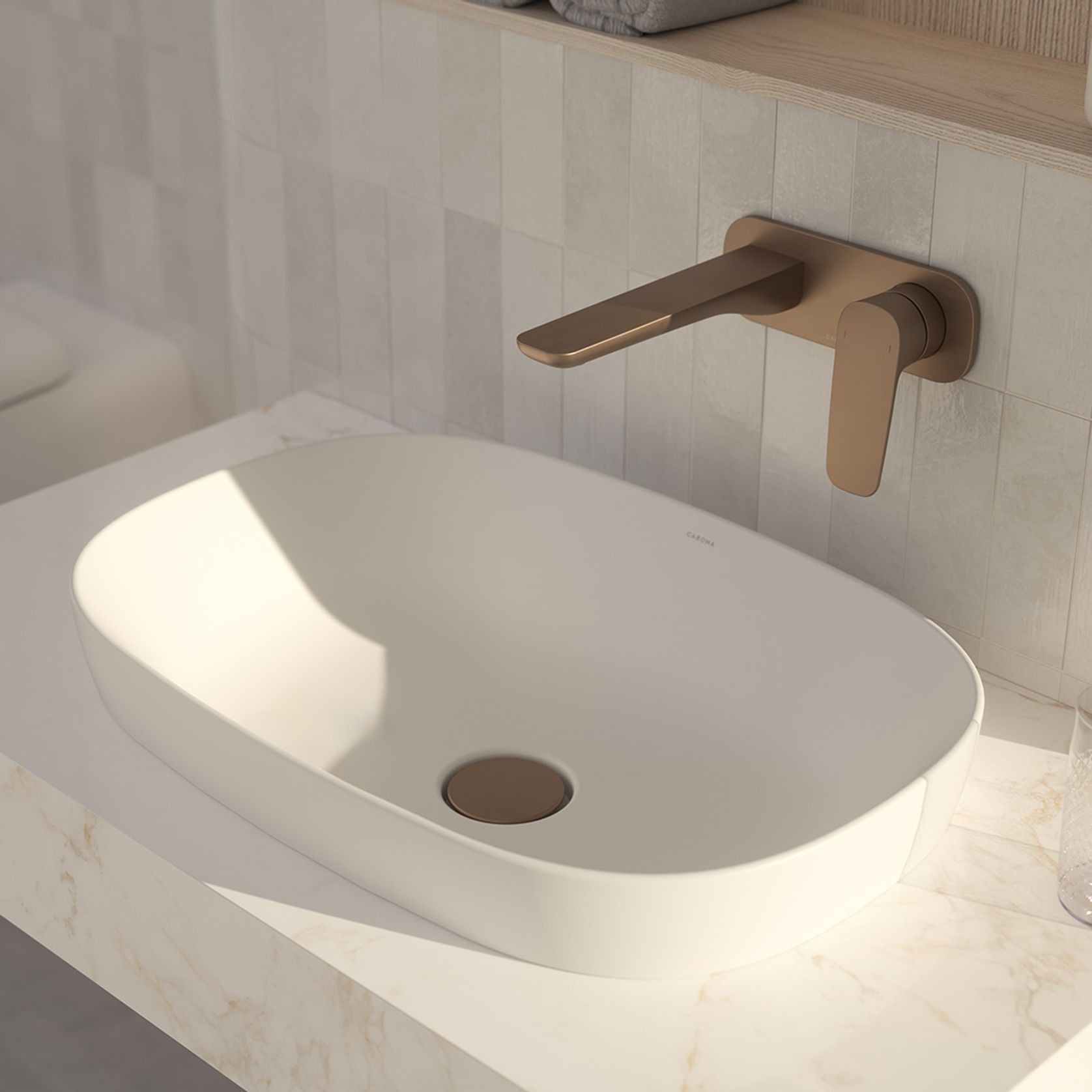 Contura II 530mm Inset Basin | Matte White gallery detail image