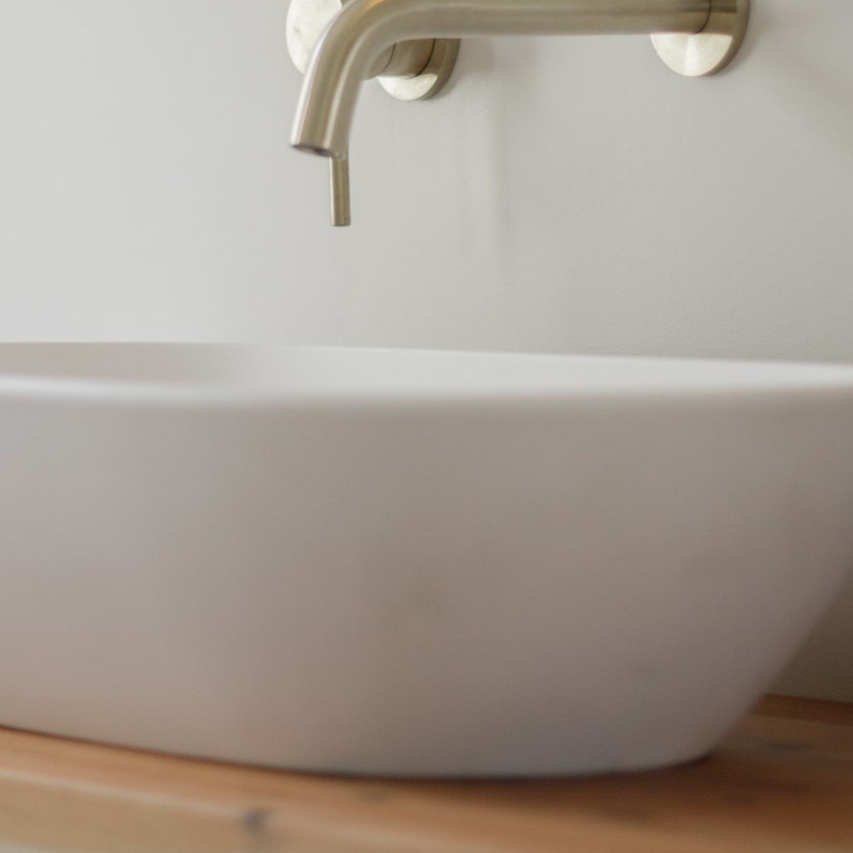 Oval Stone Basin Matte White Justina STB12 gallery detail image