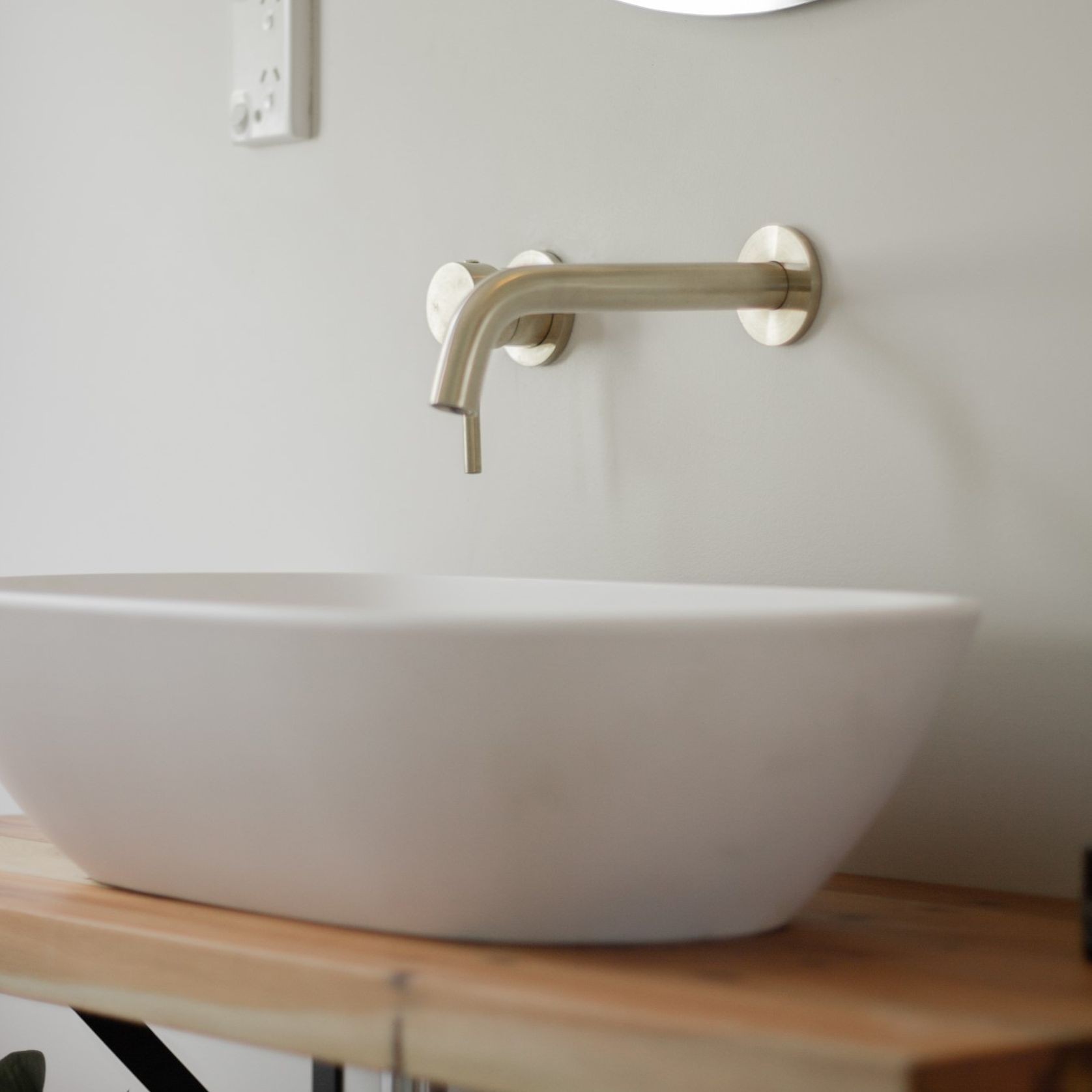 Oval Stone Basin Matte White Justina STB12 gallery detail image