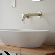 Oval Stone Basin Matte White Justina STB12 gallery detail image