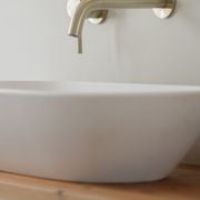 Oval Stone Basin Matte White Justina STB12 gallery detail image