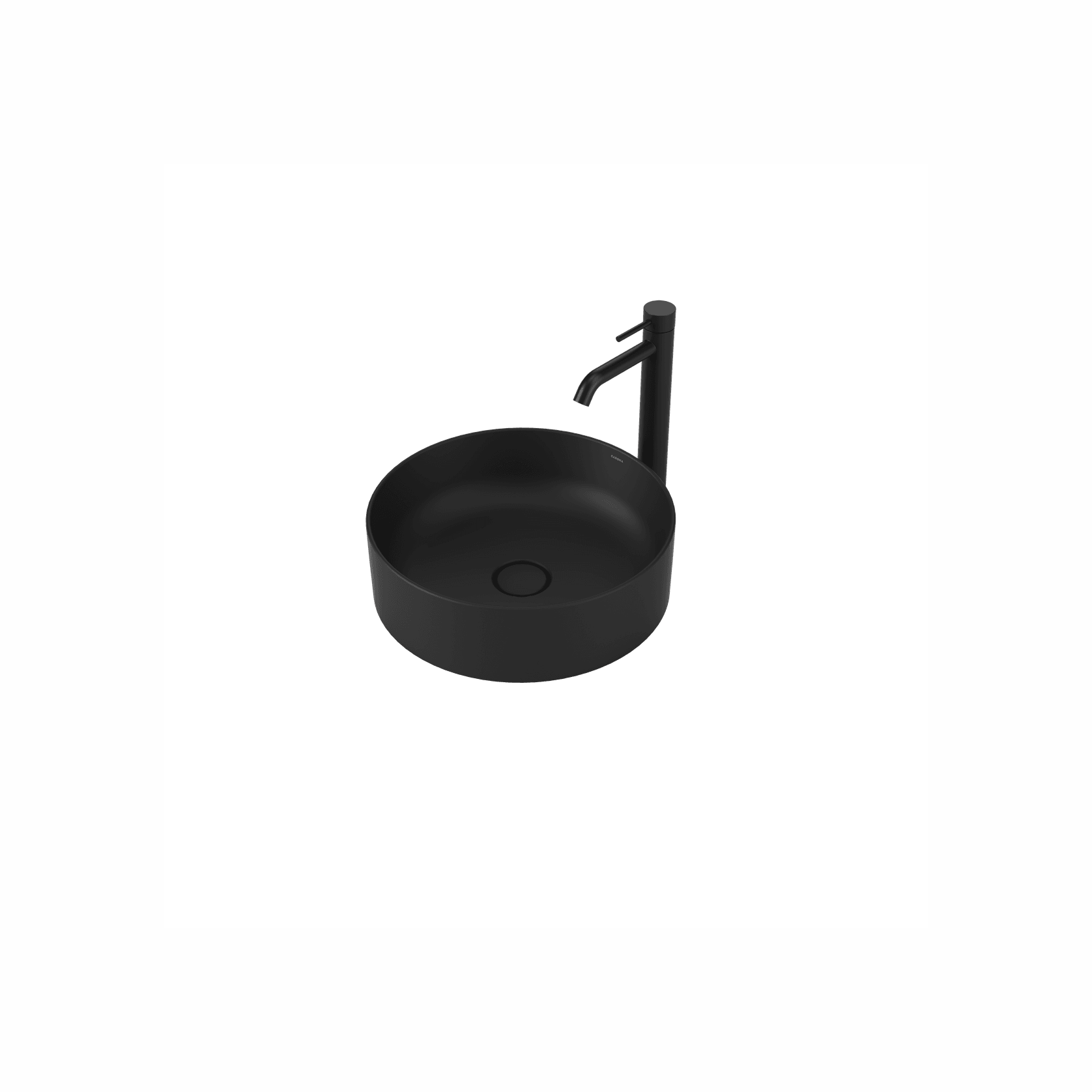 Liano II 400mm Round Above Counter Basin - Matte Black gallery detail image