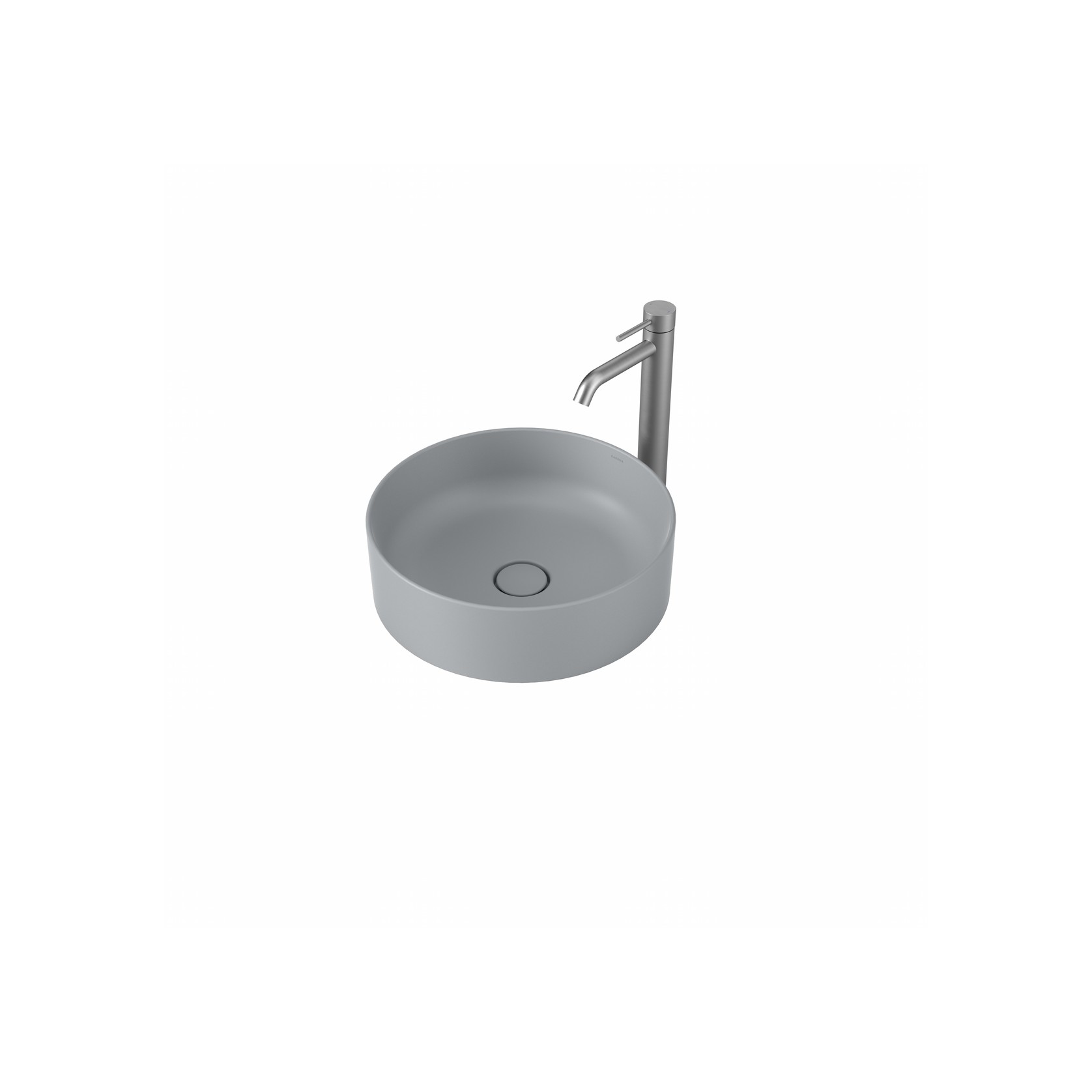 Liano II 400mm Round Above Counter Basin - Matte Grey gallery detail image