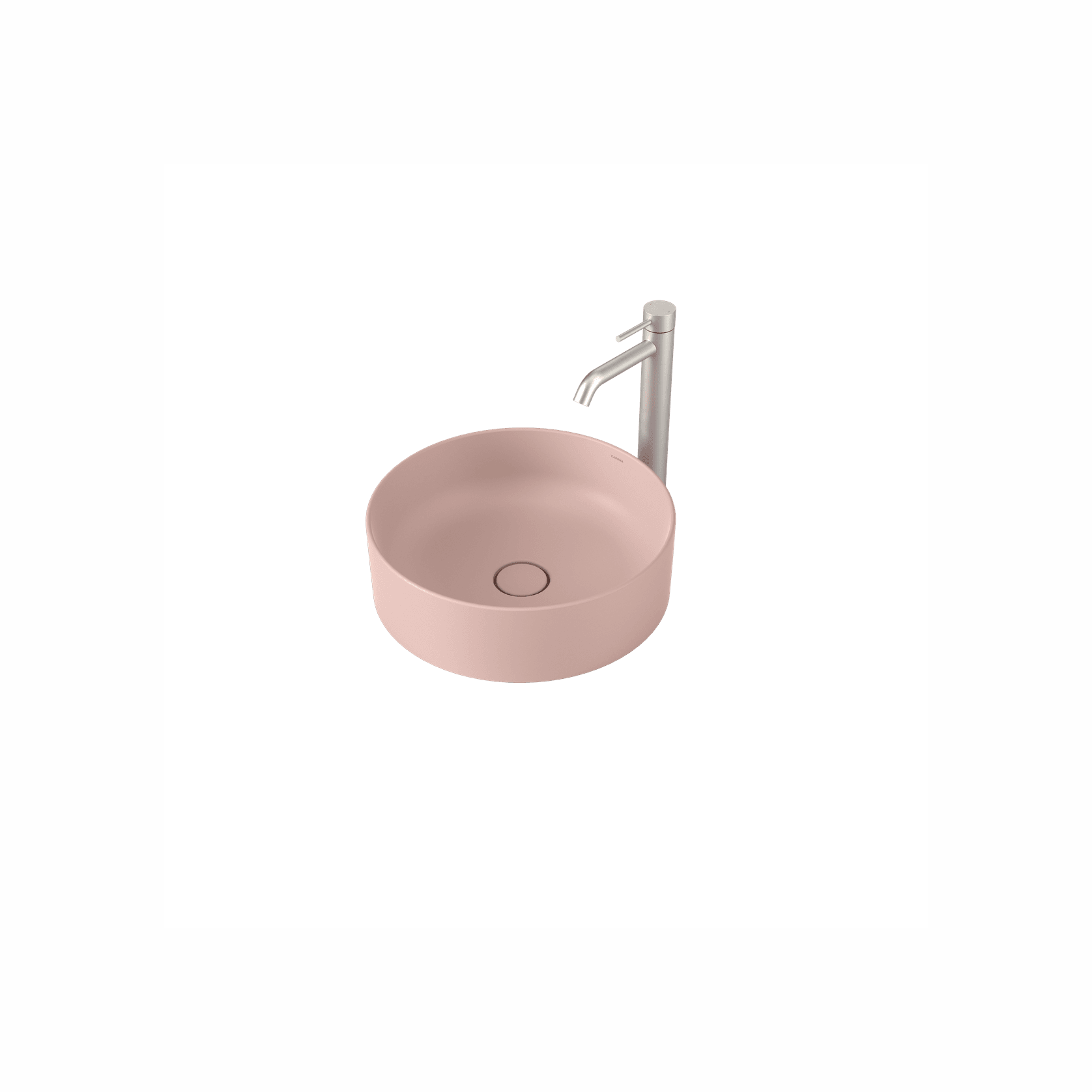 Liano II 400mm Round Above Counter Basin - Matte Pink gallery detail image