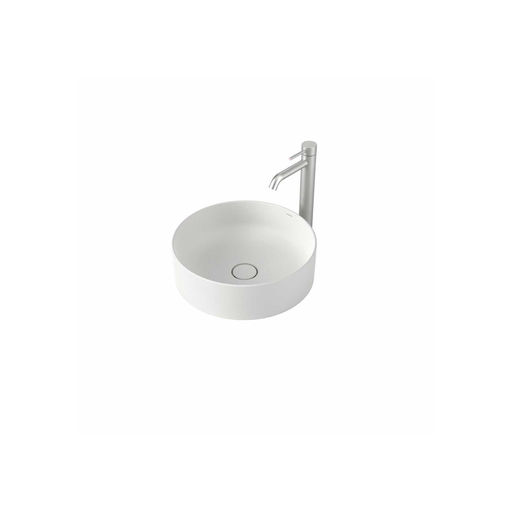 Liano II 400mm Round Above Counter Basin - Matte White gallery detail image