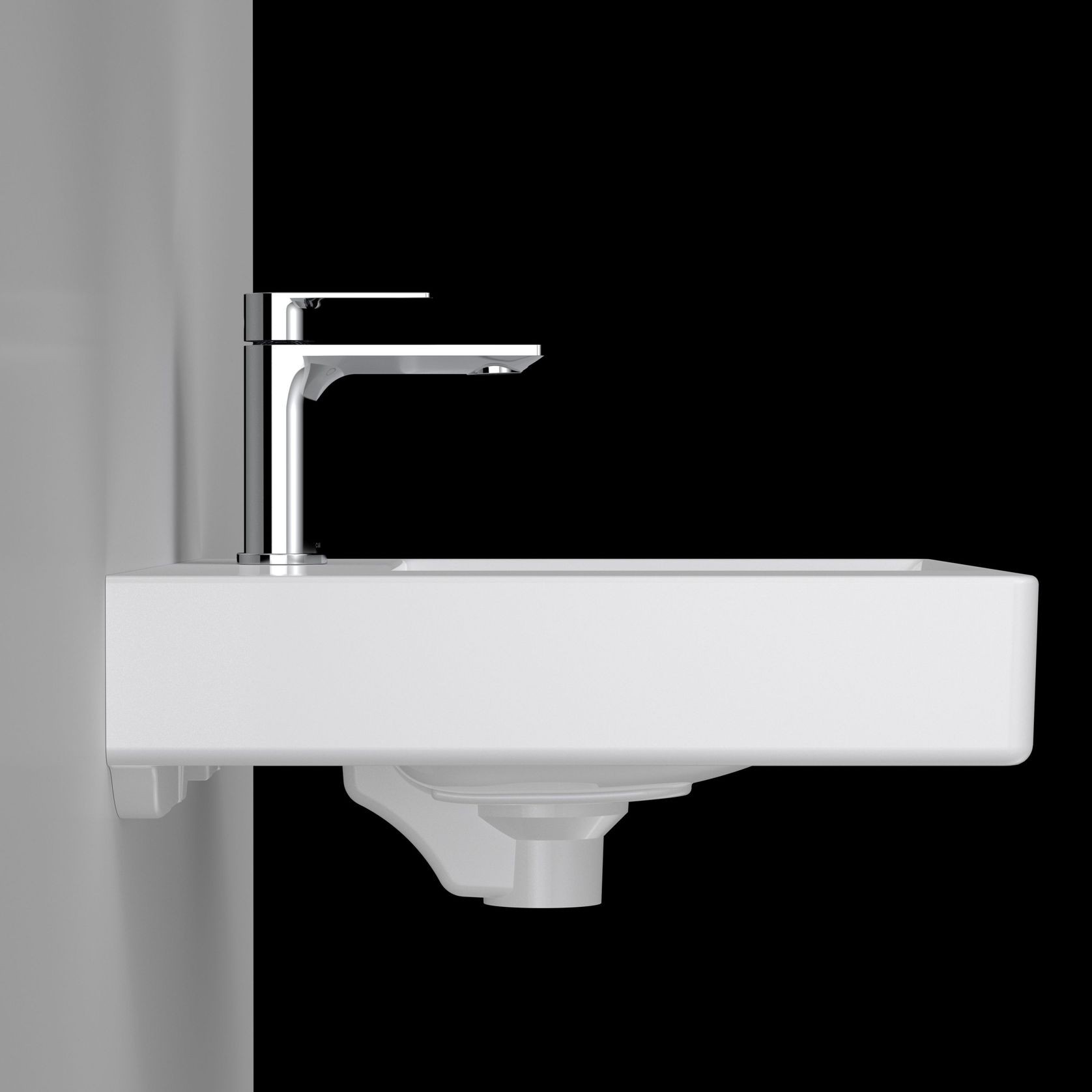 Urbane II Left Hand Shelf Wall Basin gallery detail image