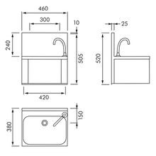 KWC Franke Stainless Steel Knee Operated Wash Basin gallery detail image