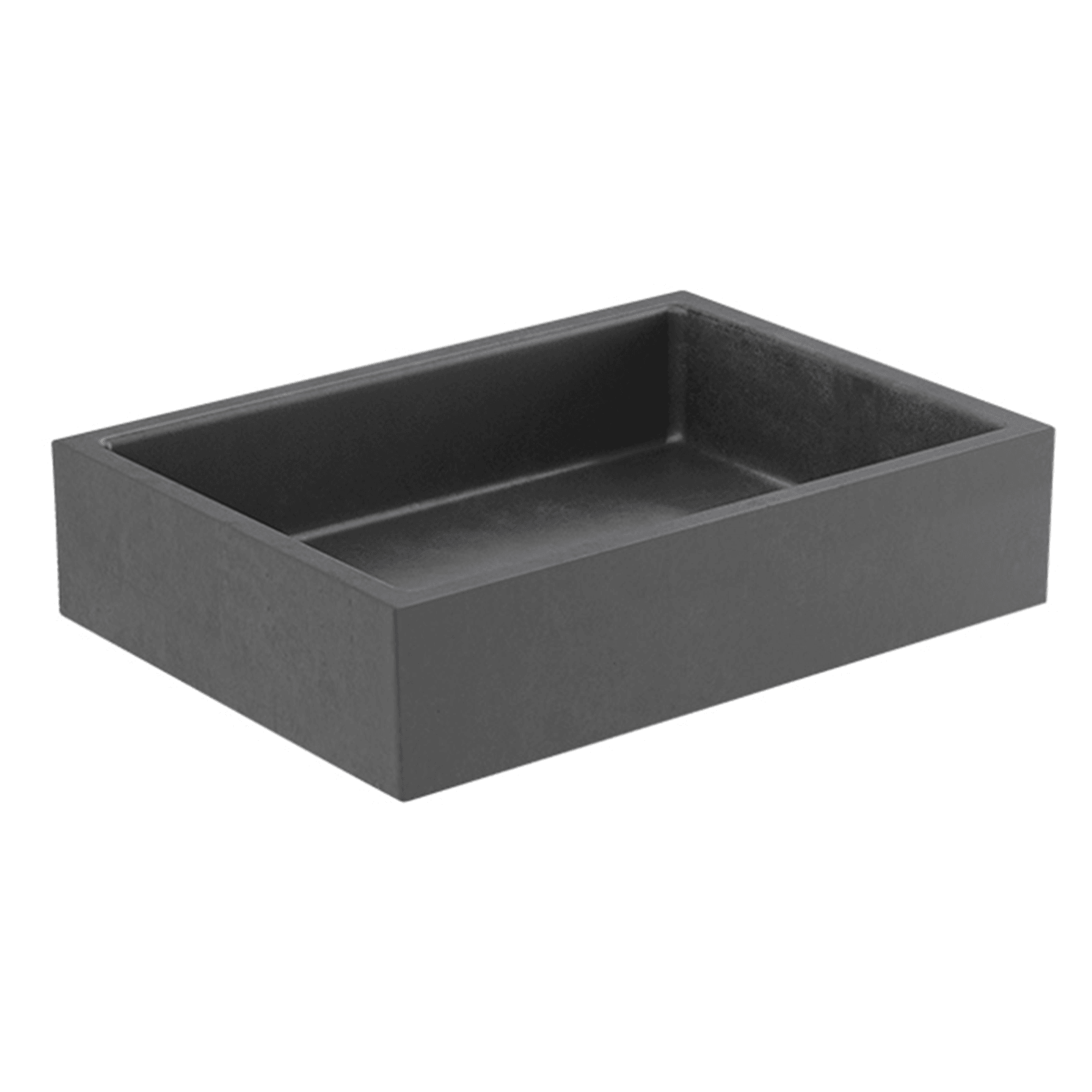 Elementi Bare Concrete Square Vessel Basin gallery detail image