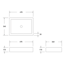 Elementi Bare Concrete Square Vessel Basin gallery detail image