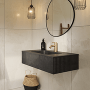 Bare Fluted Wall Basin gallery detail image