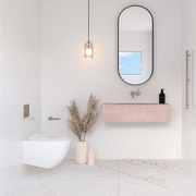 BARE Concrete Fluted Wall Basin 755mm gallery detail image