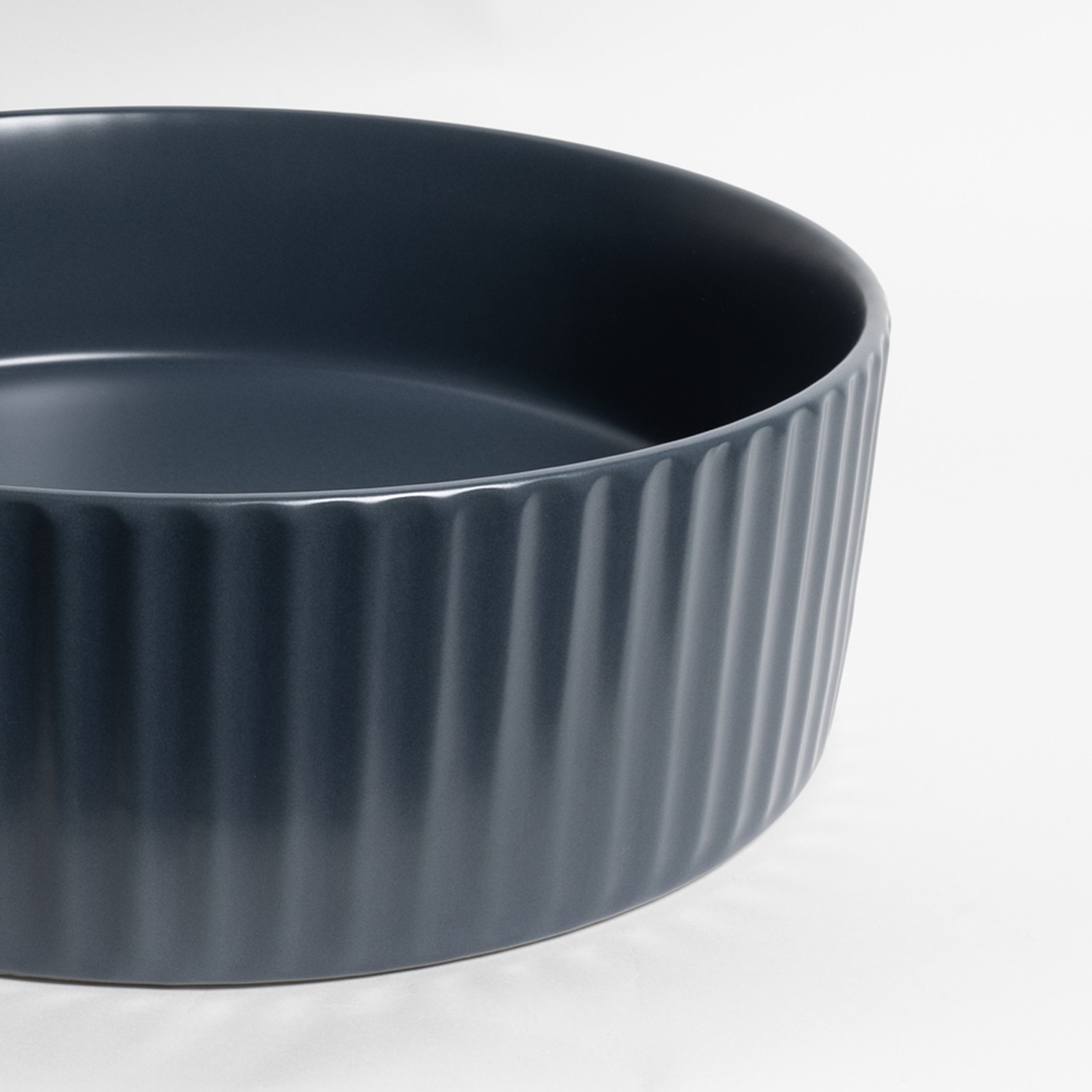 Camilla Fluted Matte Blue Basin gallery detail image