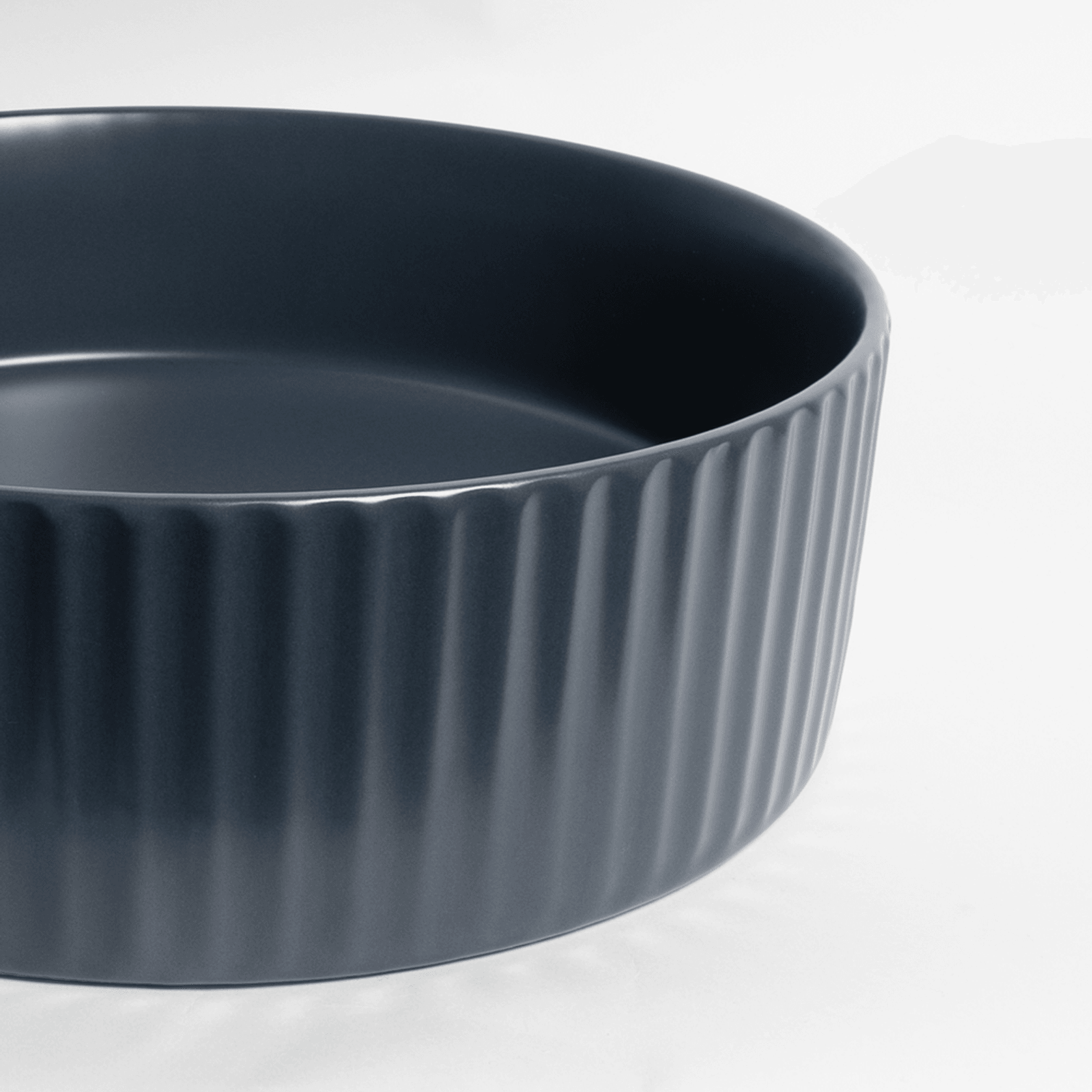 Camilla Fluted Matte Blue Basin gallery detail image