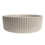 Camilla Fluted Matte Ecru Sand Basin gallery detail image
