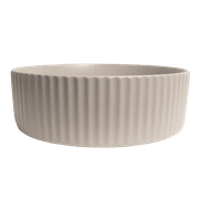 Camilla Fluted Matte Ecru Sand Basin gallery detail image