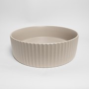 Camilla Fluted Matte Ecru Sand Basin gallery detail image