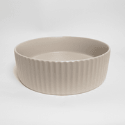 Camilla Fluted Matte Ecru Sand Basin gallery detail image