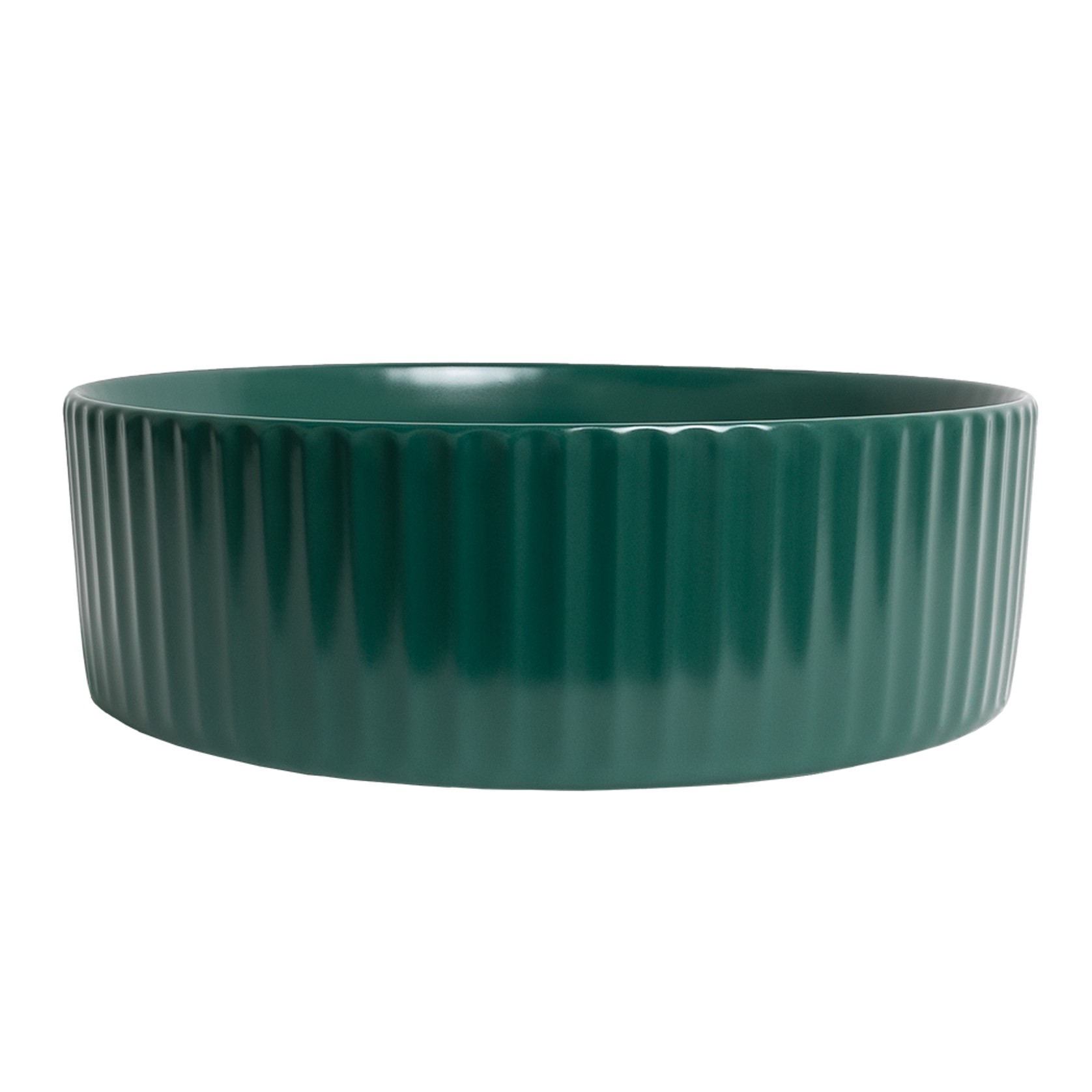 Camilla Fluted Matte Green Basin gallery detail image