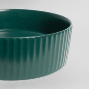 Camilla Fluted Matte Green Basin gallery detail image
