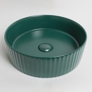 Camilla Fluted Matte Green Basin gallery detail image