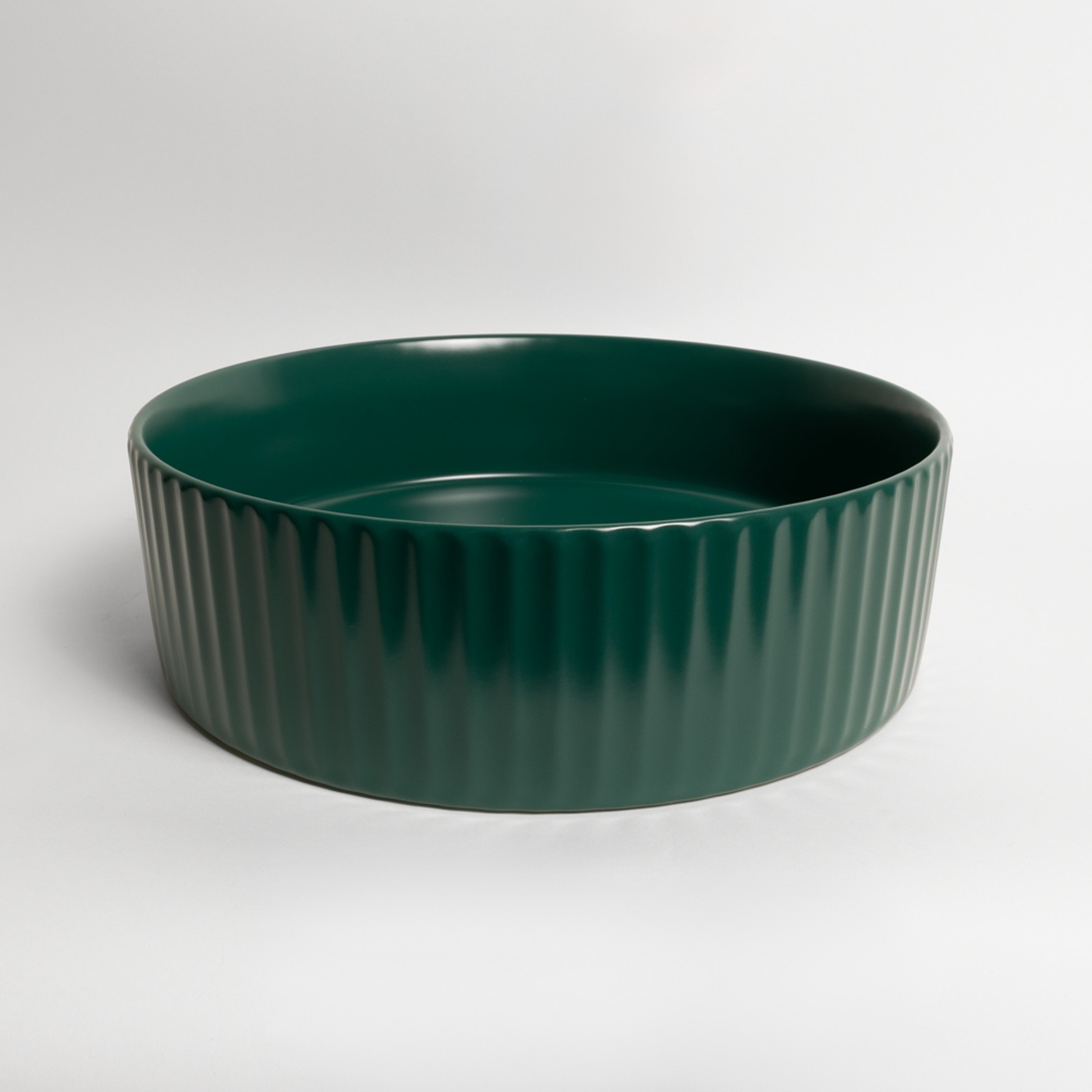 Camilla Fluted Matte Green Basin gallery detail image