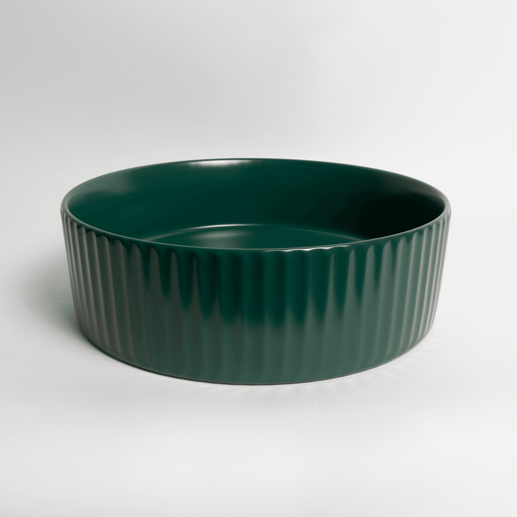 Camilla Fluted Matte Green Basin gallery detail image