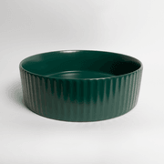 Camilla Fluted Matte Green Basin gallery detail image