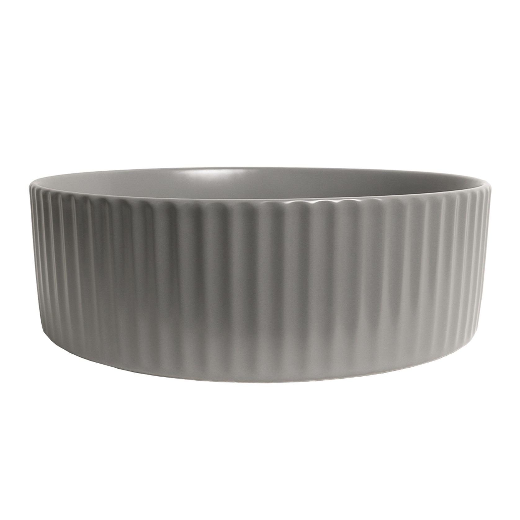 Camilla Fluted Matte Grey Basin gallery detail image