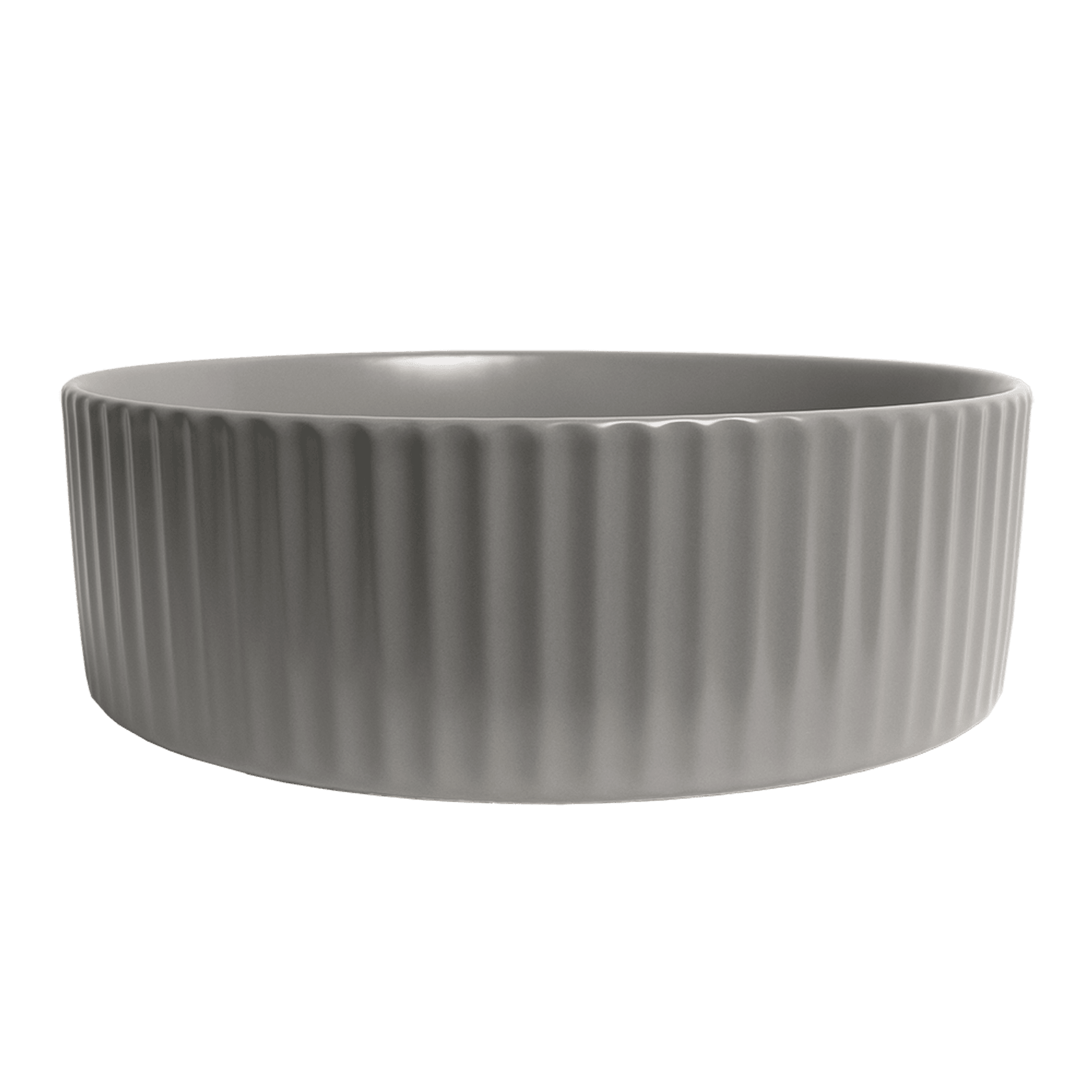 Camilla Fluted Matte Grey Basin gallery detail image