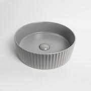 Camilla Fluted Matte Grey Basin gallery detail image