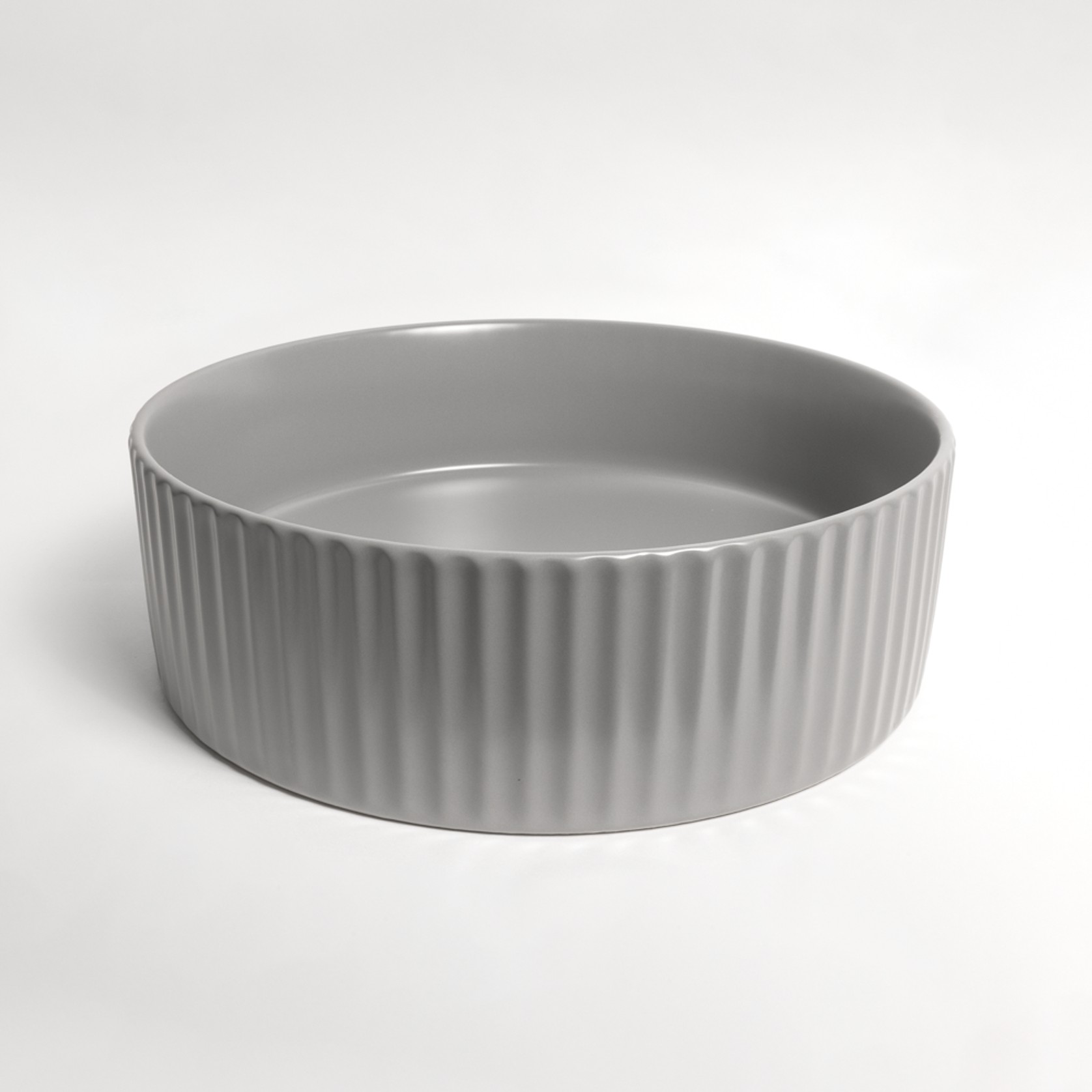 Camilla Fluted Matte Grey Basin gallery detail image