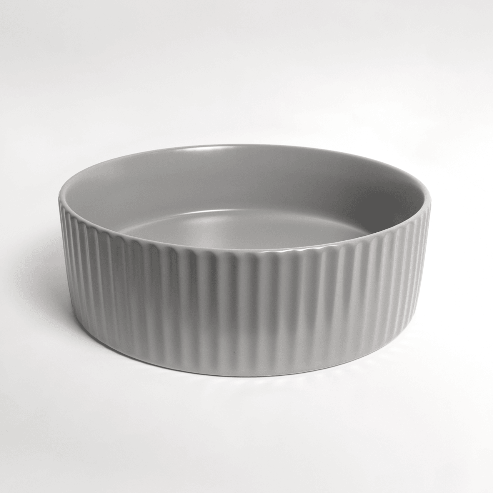 Camilla Fluted Matte Grey Basin gallery detail image