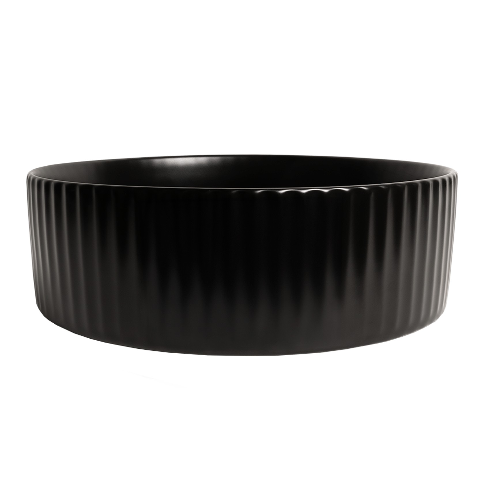 Camilla Fluted Matte Black Basin gallery detail image