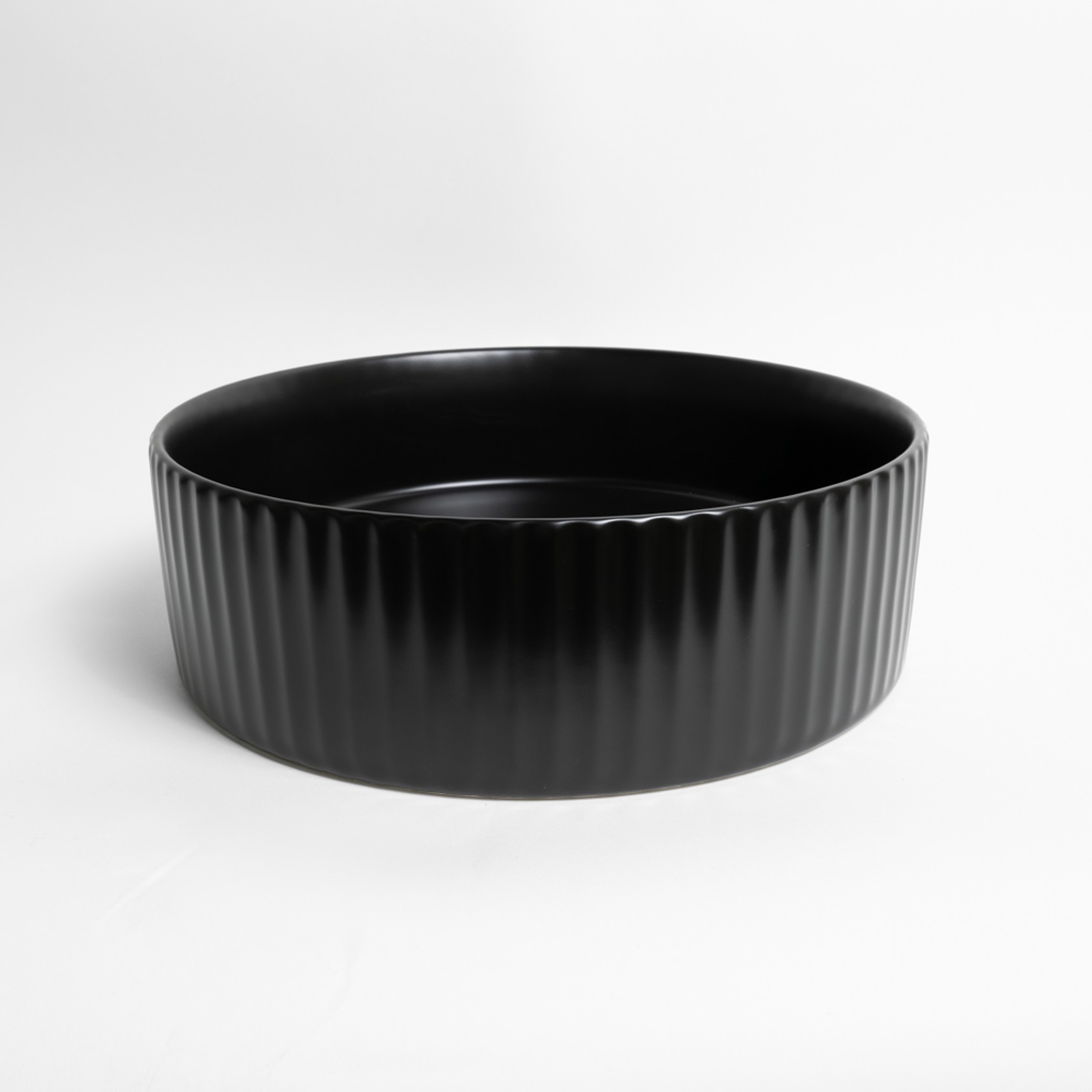 Camilla Fluted Matte Black Basin gallery detail image