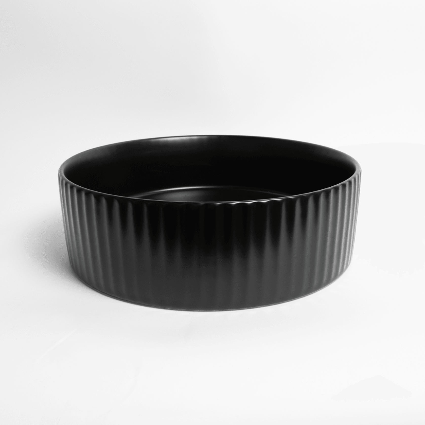 Camilla Fluted Matte Black Basin gallery detail image