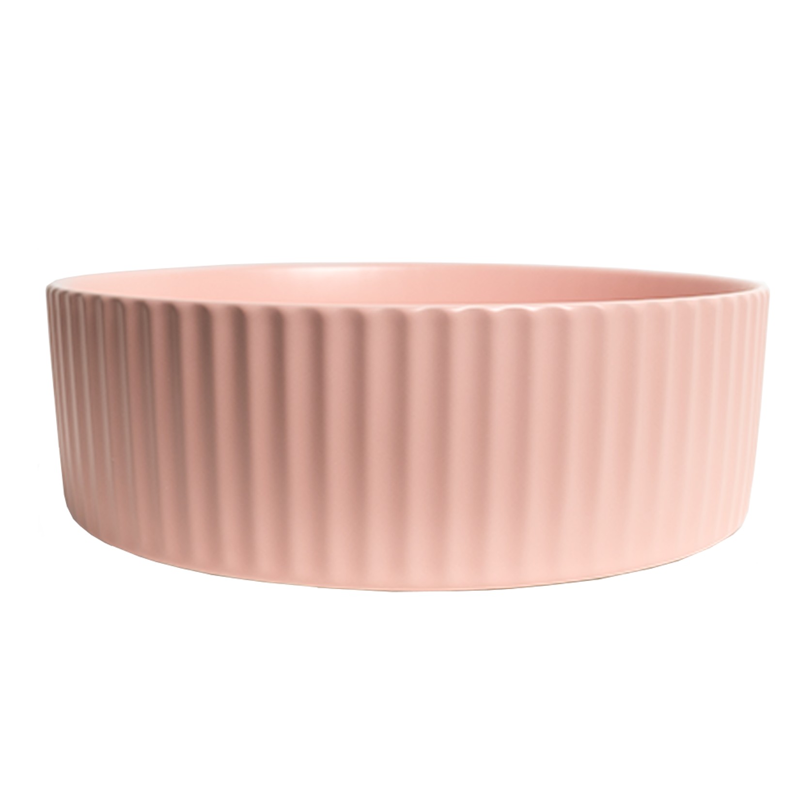 Camilla Fluted Matte Pink Basin gallery detail image