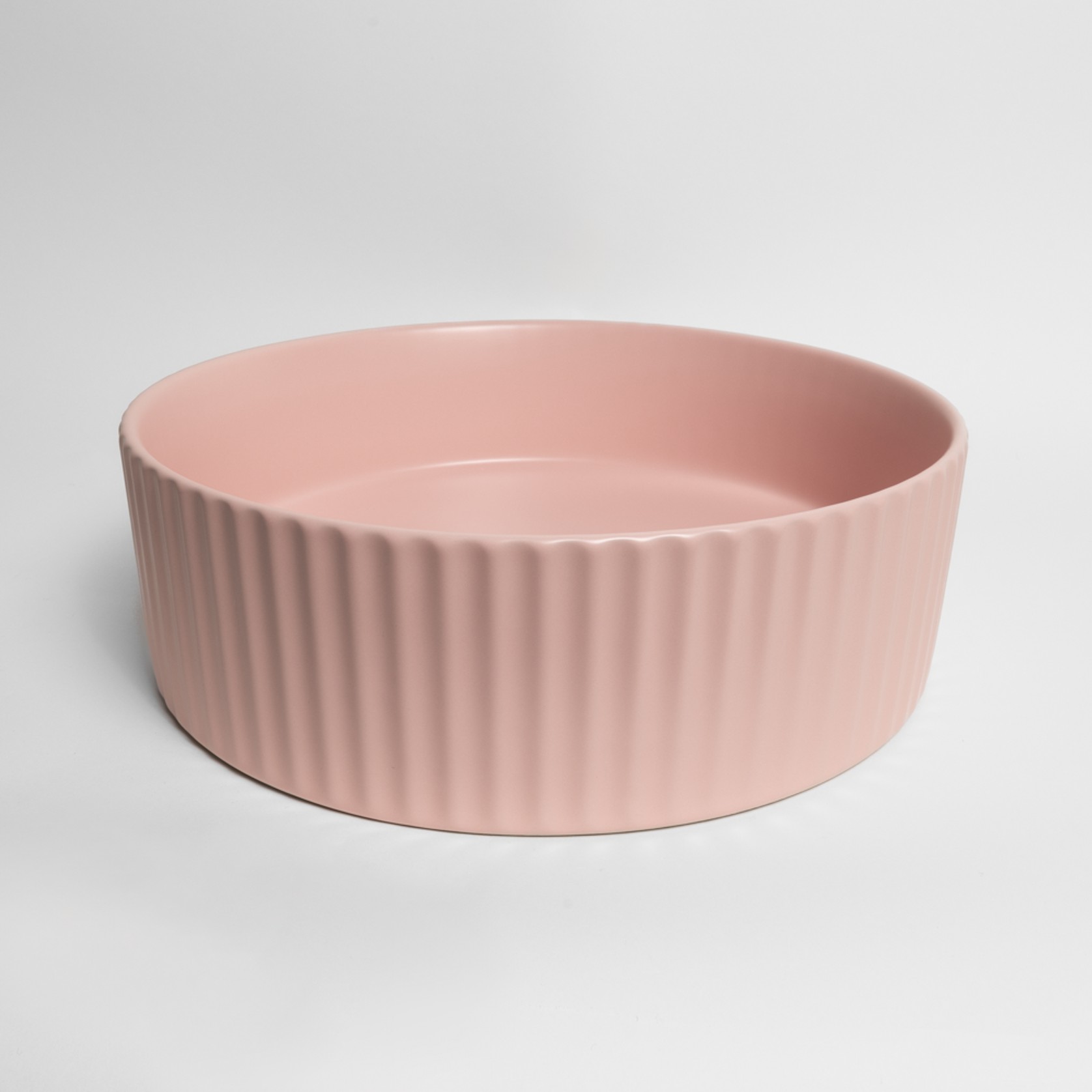 Camilla Fluted Matte Pink Basin gallery detail image
