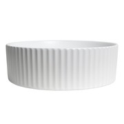 Camilla Fluted Matte White Basin gallery detail image