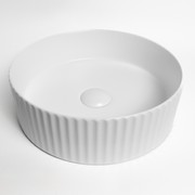 Camilla Fluted Matte White Basin gallery detail image