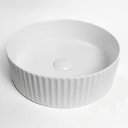Camilla Fluted Matte White Basin gallery detail image