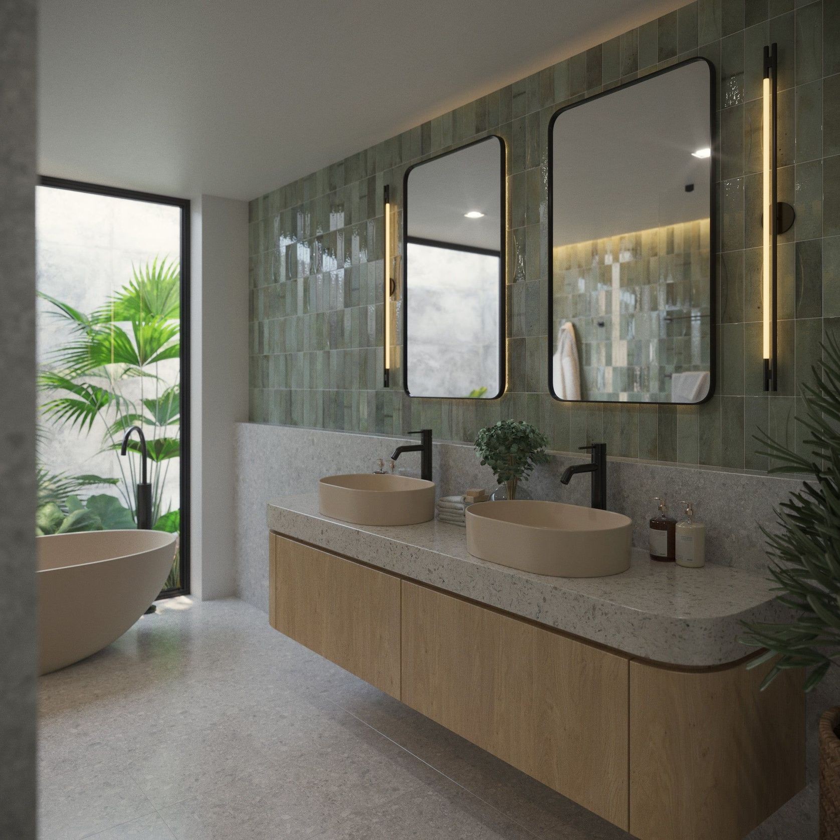 Petra Pill Matte Ecru Sand Basin gallery detail image